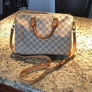 Louis Vuitton damier Azur speedy 30 Bandouliere